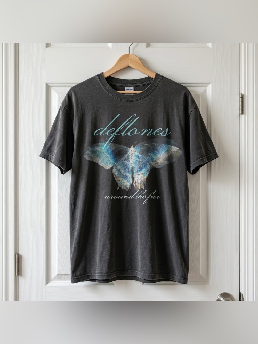 Deftones Around The Fur Butterfly Gildan Tee Black Alt Metal Graphic T-Shirt